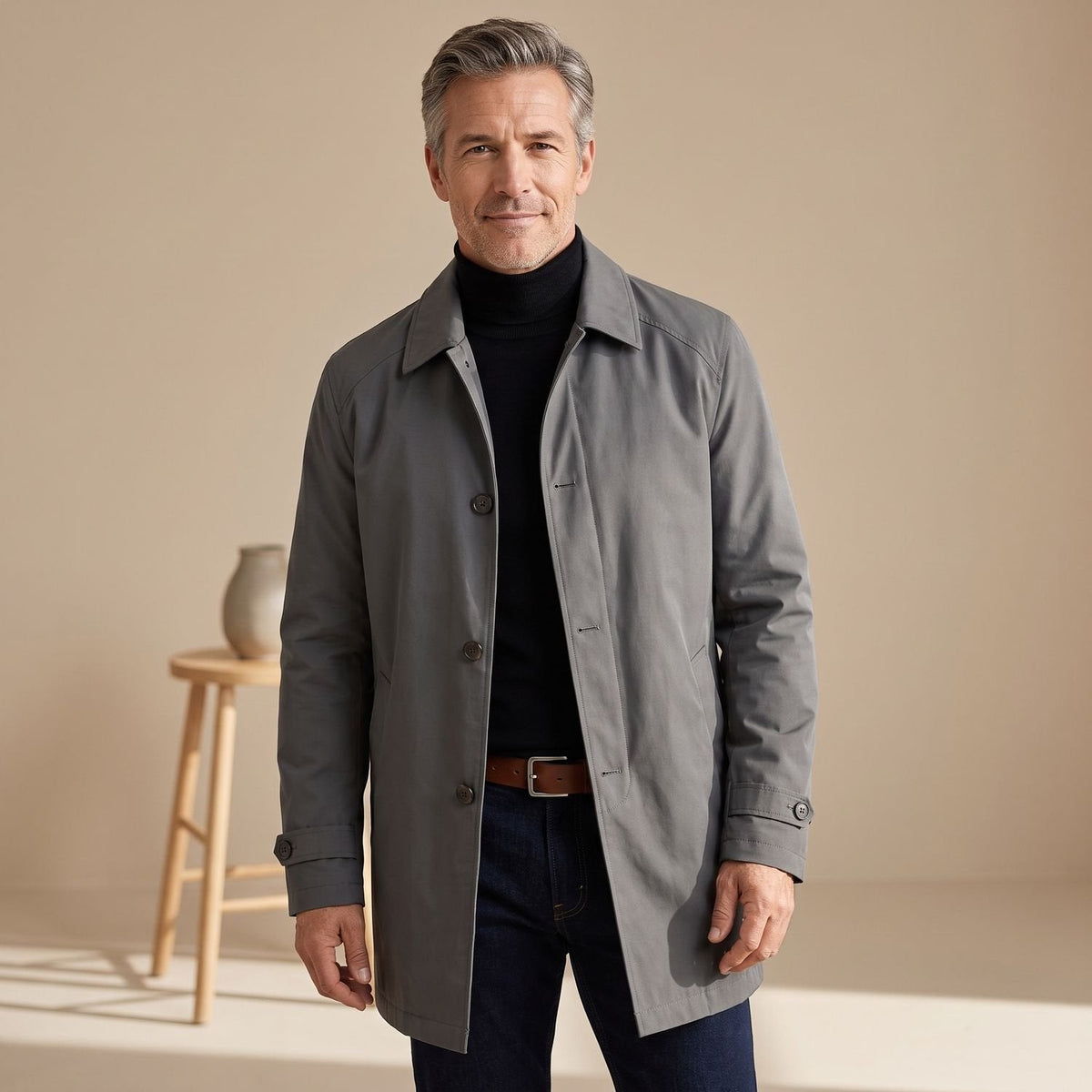Devlin | Men's Classic Single-Breasted Water Resistant Trench Coat