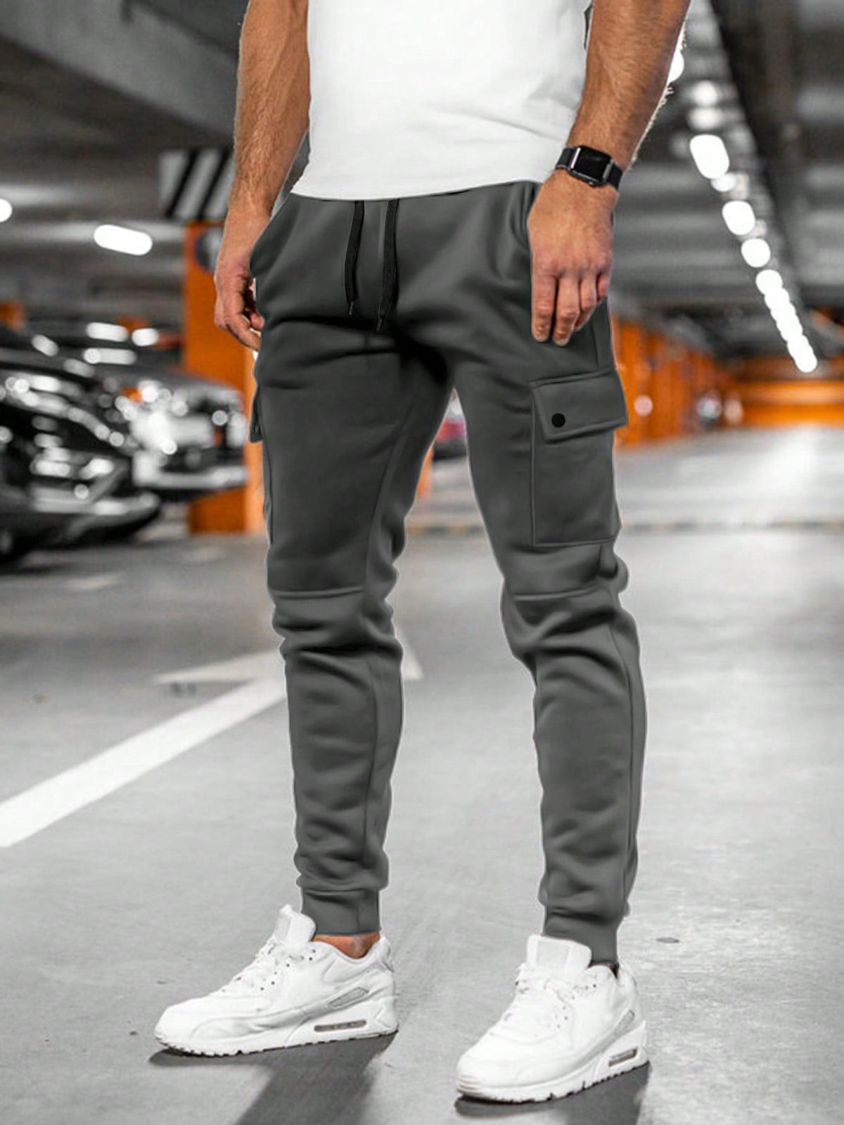 Denton | Men's Casual Streetwear Drawstring Cargo Jogger Pants