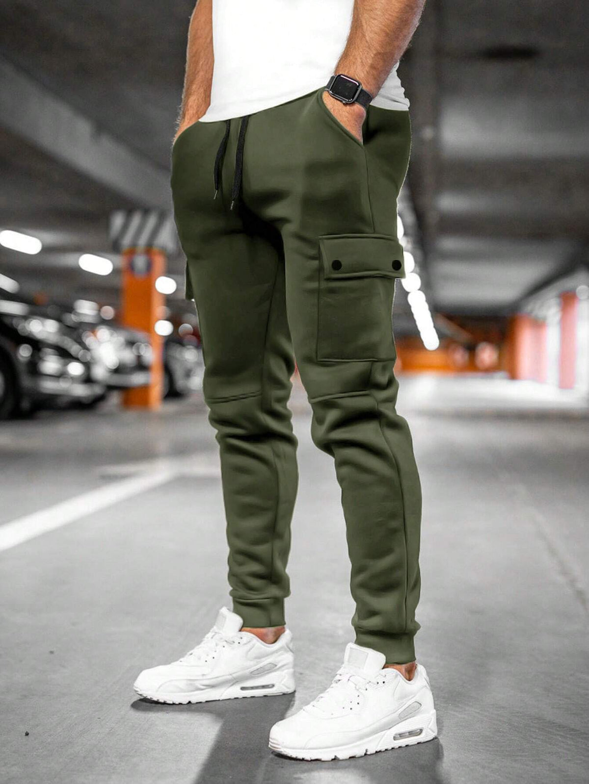 Denton | Men's Casual Streetwear Drawstring Cargo Jogger Pants