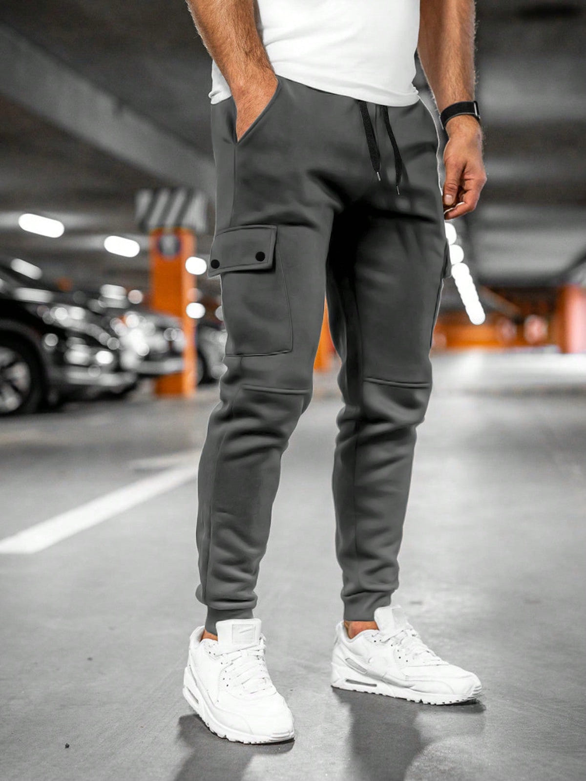 Denton | Men's Casual Streetwear Drawstring Cargo Jogger Pants