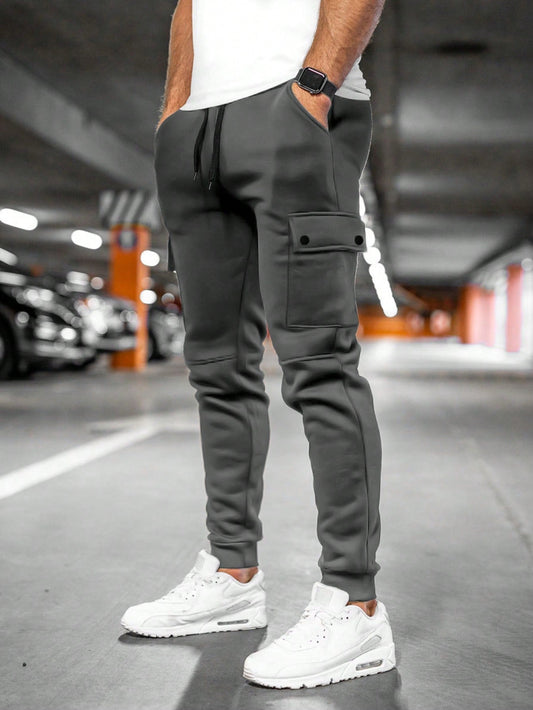 Denton | Men's Casual Streetwear Drawstring Cargo Jogger Pants