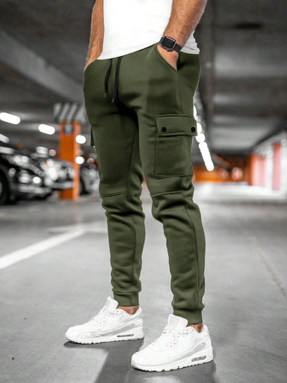 Denton | Men's Casual Streetwear Drawstring Cargo Jogger Pants