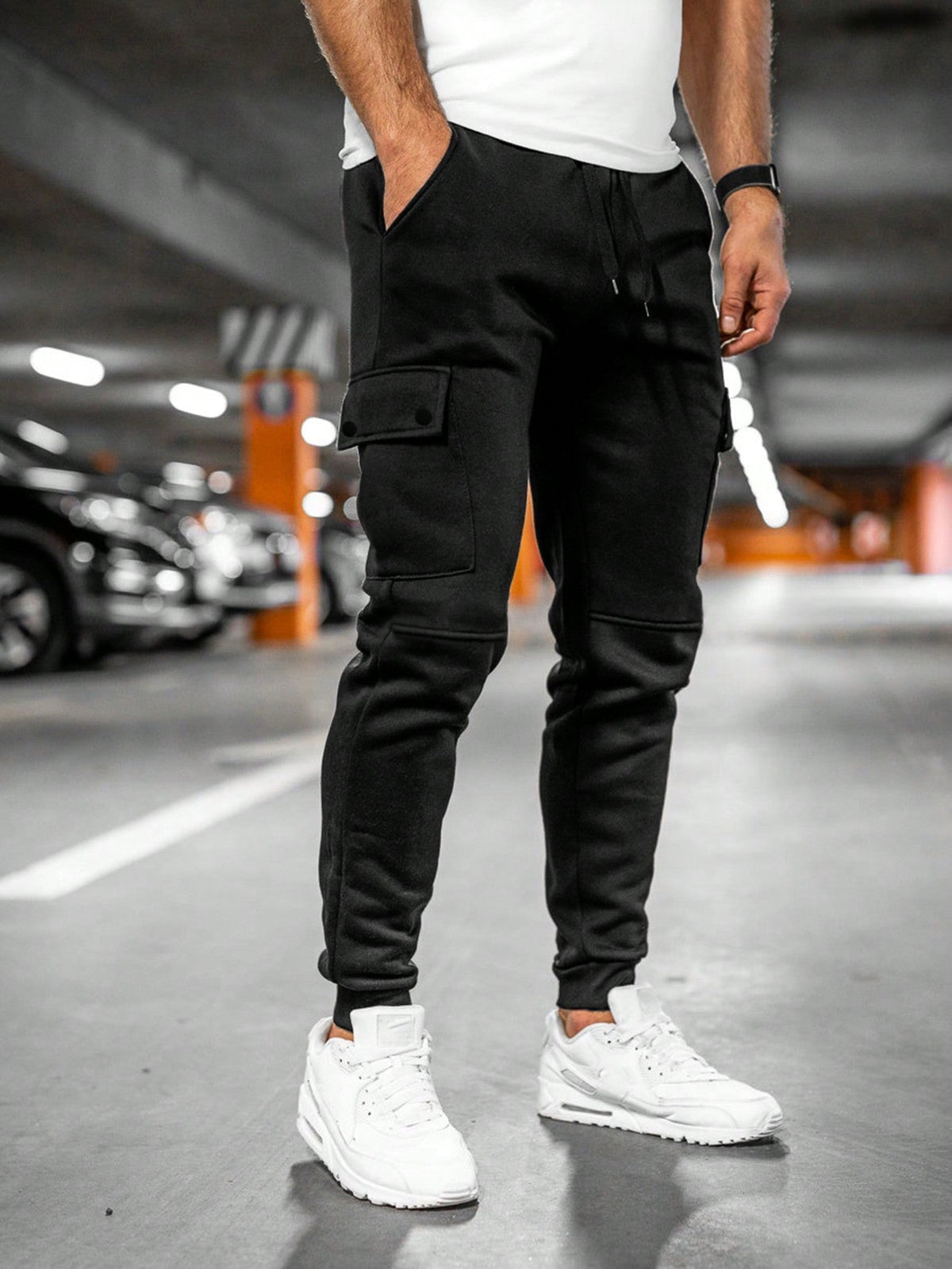 Denton | Men's Casual Streetwear Drawstring Cargo Jogger Pants