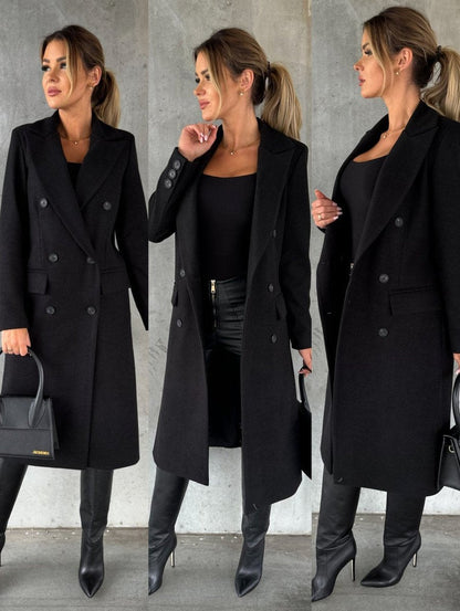 Scarlett | Women's Tailored Double-Breasted Long Coat