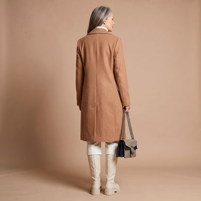 Chiara | Women's Double-Breasted Wool Blend Notch Lapel Winter Coat