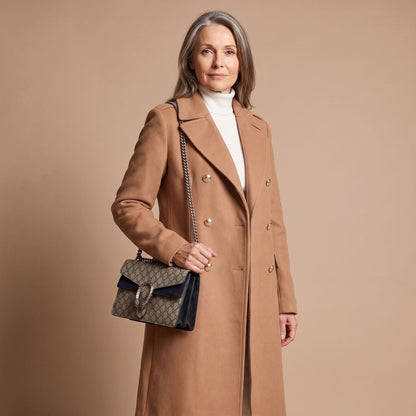 Chiara | Women's Double-Breasted Wool Blend Notch Lapel Winter Coat