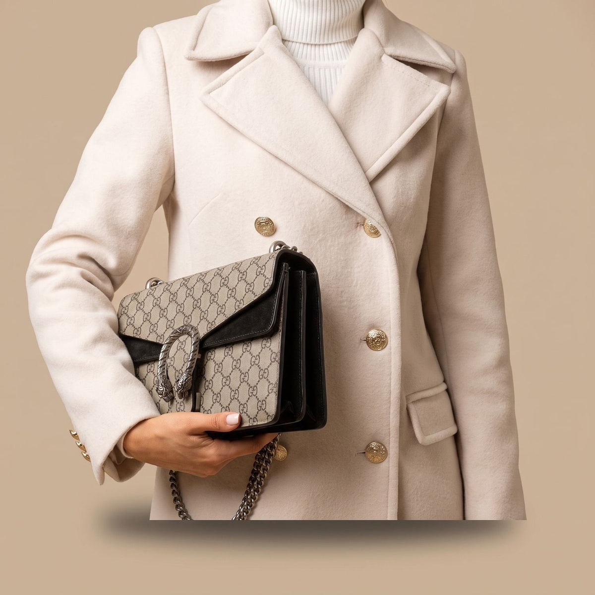 Chiara | Women's Double-Breasted Wool Blend Notch Lapel Winter Coat
