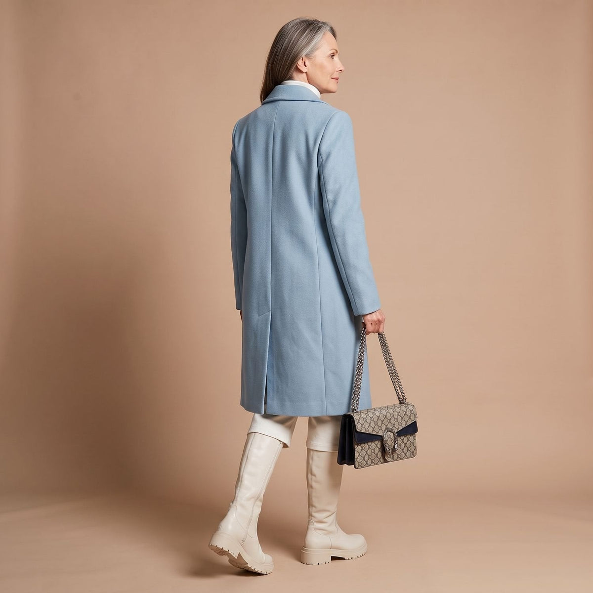 Chiara | Women's Double-Breasted Wool Blend Notch Lapel Winter Coat