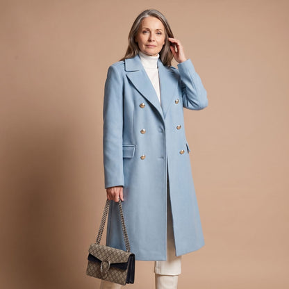 Chiara | Women's Double-Breasted Wool Blend Notch Lapel Winter Coat