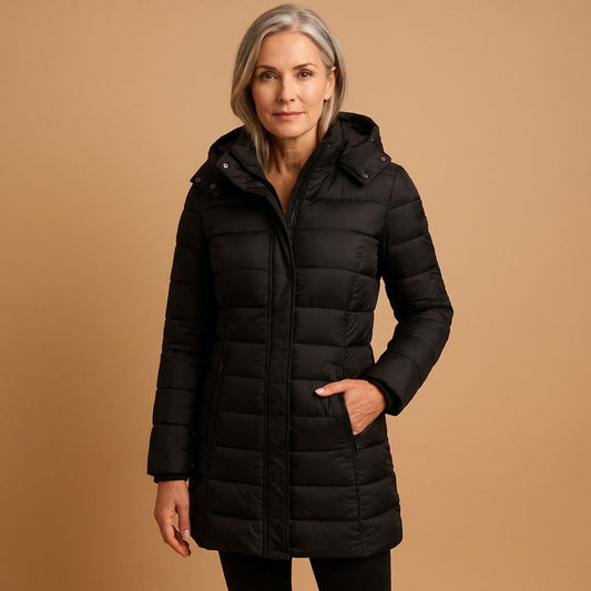 Carmen | Women's Hooded Quilted Slim Fit Puffer Winter Jacket