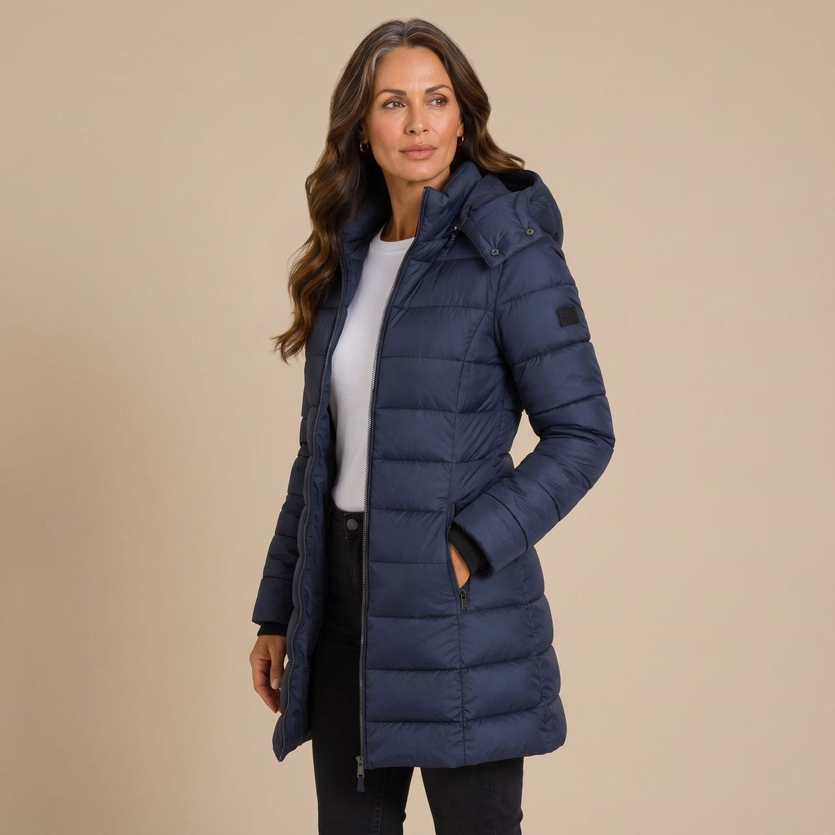 Carrie | Women's Hooded Winter Quilted Long Puffer Coat