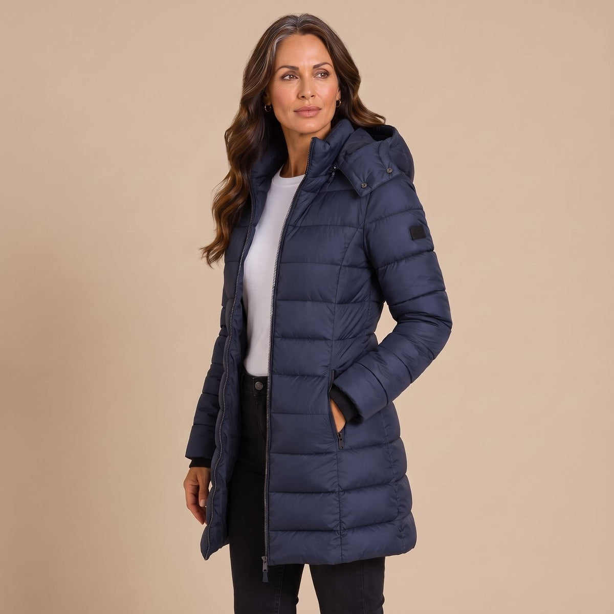 Carrie | Women's Hooded Winter Quilted Long Puffer Coat