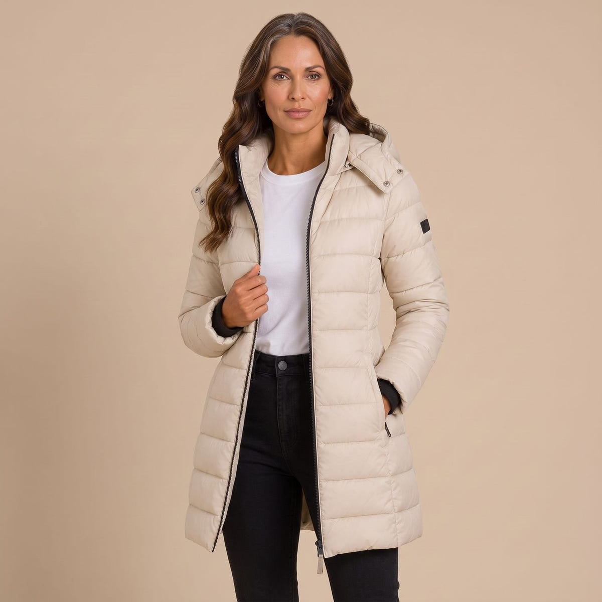Carrie | Women's Hooded Winter Quilted Long Puffer Coat