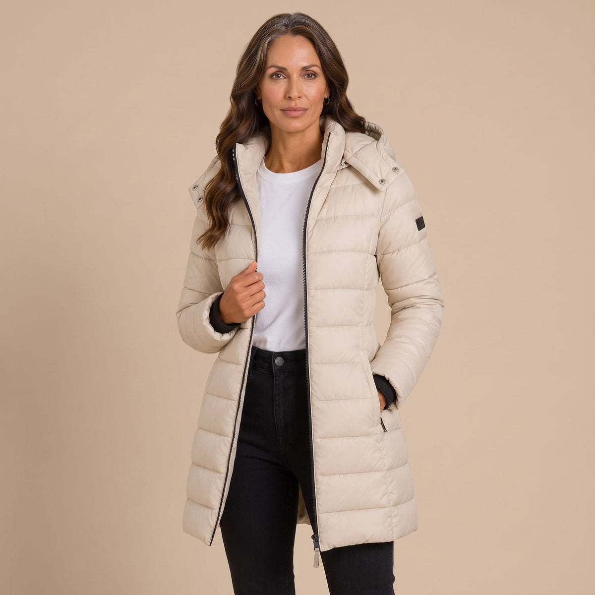 Carrie | Women's Hooded Winter Quilted Long Puffer Coat