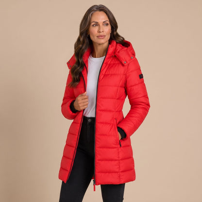 Carrie | Women's Hooded Winter Quilted Long Puffer Coat