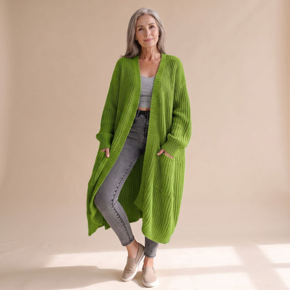 Daniela | Women's Chunky Ribbed Knit Oversized Long Duster Cardigan