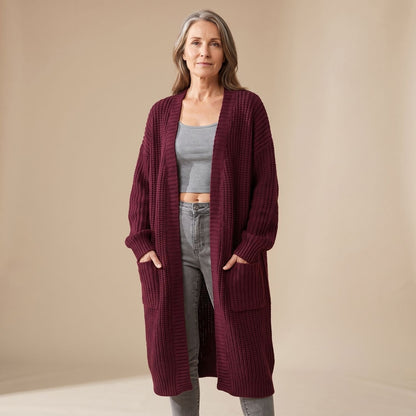 Daniela | Women's Chunky Ribbed Knit Oversized Long Duster Cardigan