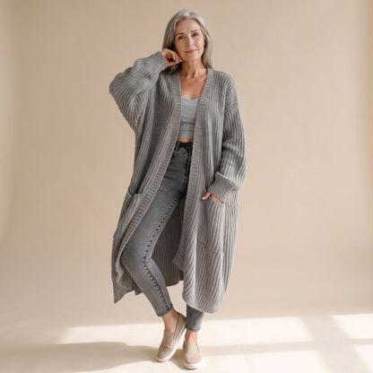 Daniela | Women's Chunky Ribbed Knit Oversized Long Duster Cardigan